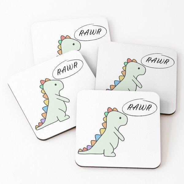 Item preview, Rainbow Dinosaur Rawr designed and sold by MollyJaneArt.