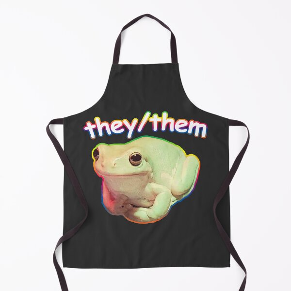 Item preview, lgbt they / them cute frog designed and sold by HelloShoppy.