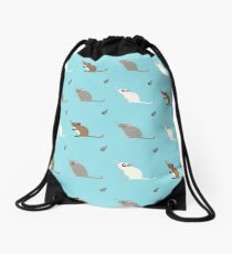Gerbil Pattern Drawstring Bag