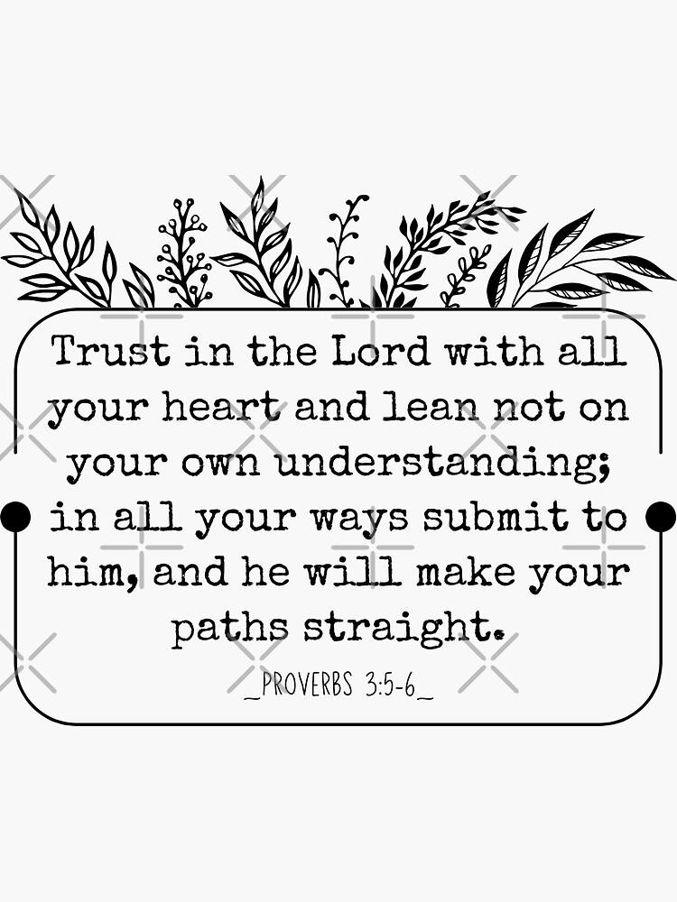 "Christian religious faith Bible verse Proverbs 356" Sticker for