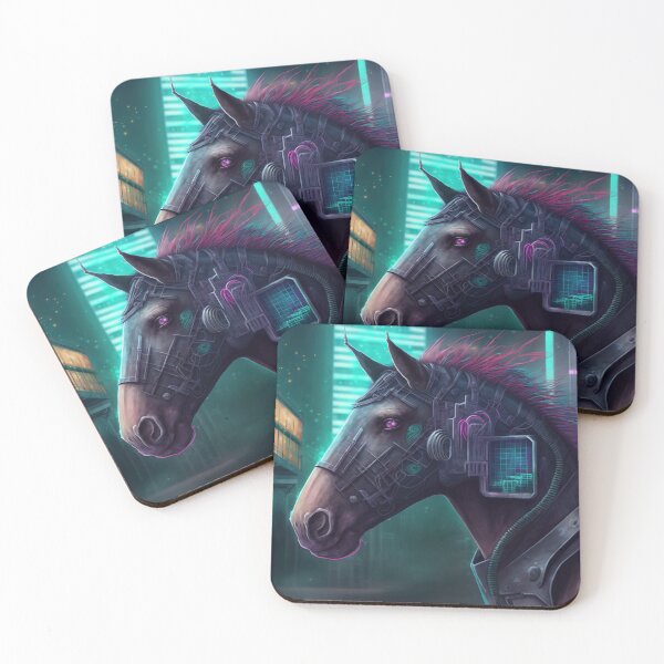 Item preview, Cyberpunk cool horse  designed and sold by AnimalArtPhotos.