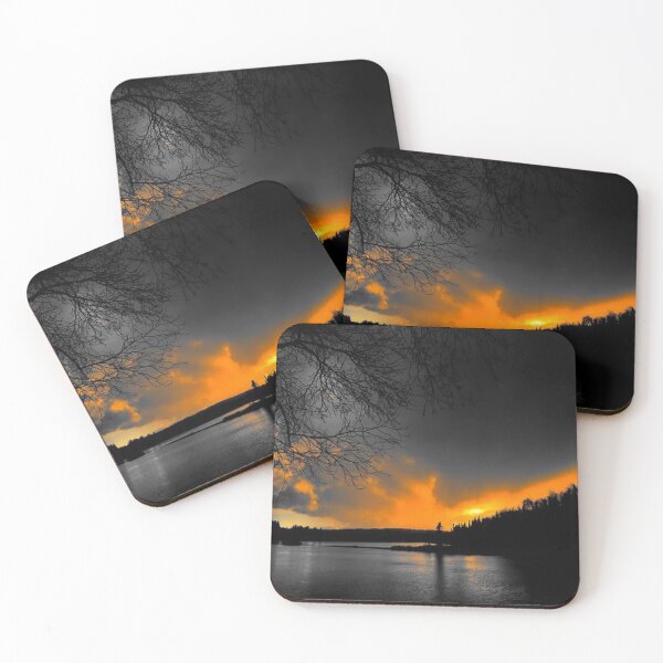 Item preview, Beautiful sunset with dark clouds view from the lake  designed and sold by Durgaa D.