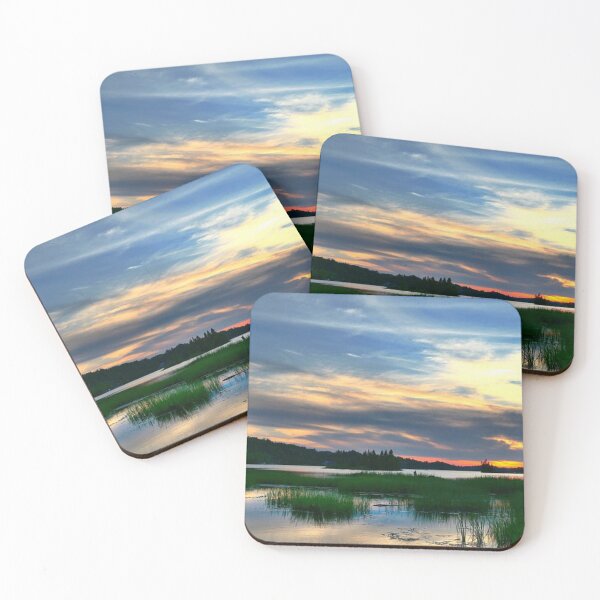 Item preview, Beautiful sunset with clouds view from the lake  designed and sold by Durgaa D.