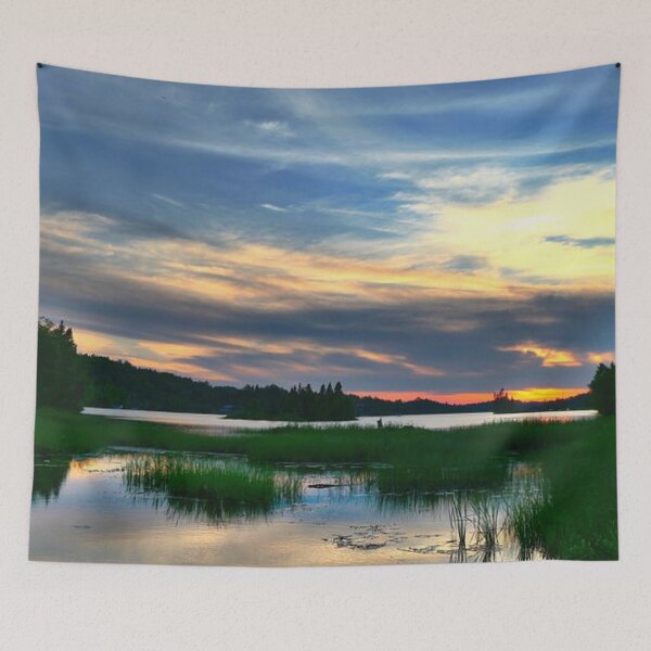 Item preview, Beautiful sunset with clouds view from the lake  designed and sold by Durgaa D.