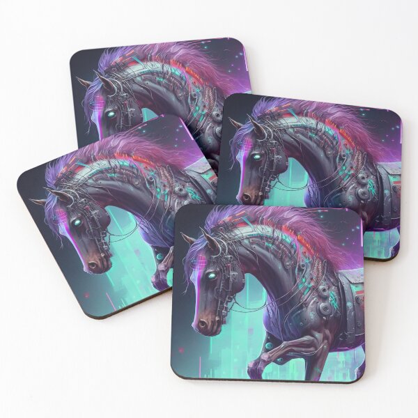Item preview, Cyberpunk horse design designed and sold by AnimalArtPhotos.
