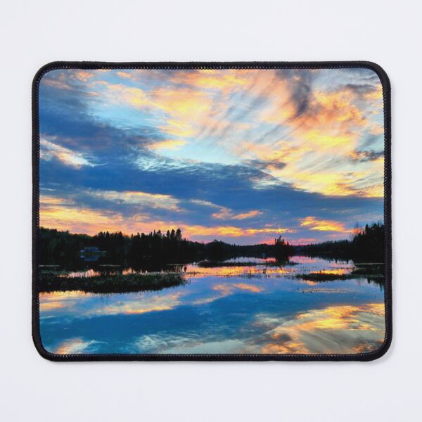 Item preview, Beautiful multicoloured sunset with clouds view from the lake designed and sold by Durgaa D.