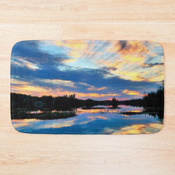 Item preview, Beautiful multicoloured sunset with clouds view from the lake  designed and sold by Durgaa D.
