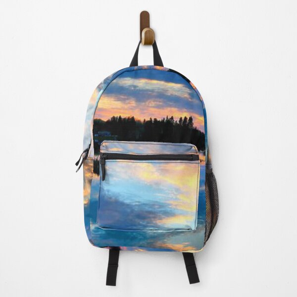 Item preview, Beautiful multicoloured sunset with clouds view from the lake designed and sold by Durgaa D.