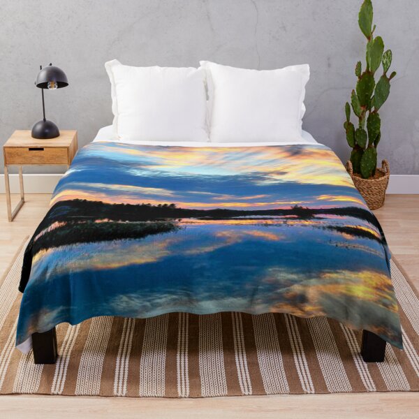 Item preview, Beautiful multicoloured sunset with clouds view from the lake  designed and sold by Durgaa D.