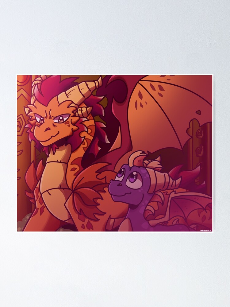 Spyro And Ignitus Poster For Sale By Dragnoodles Redbubble