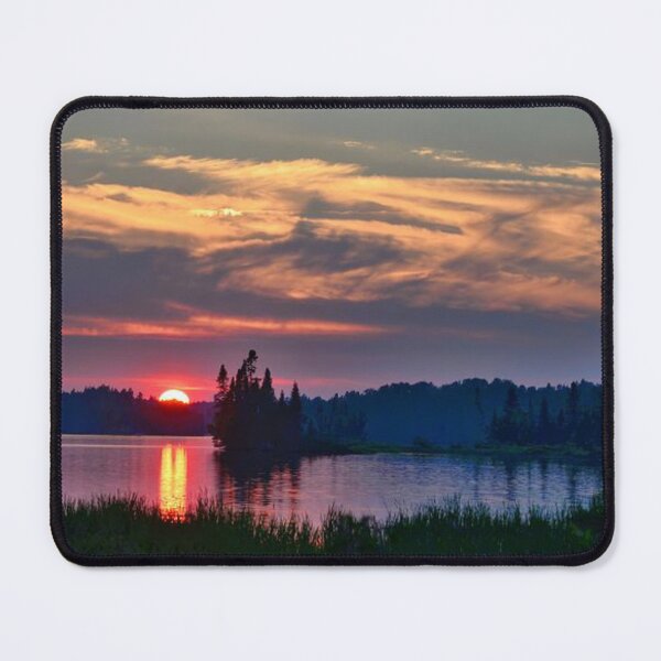 Item preview, Beautiful multicoloured sunset with clouds view from the lake designed and sold by Durgaa D.