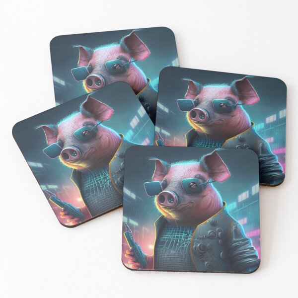 Item preview, Cyberpunk pig designed and sold by AnimalArtPhotos.