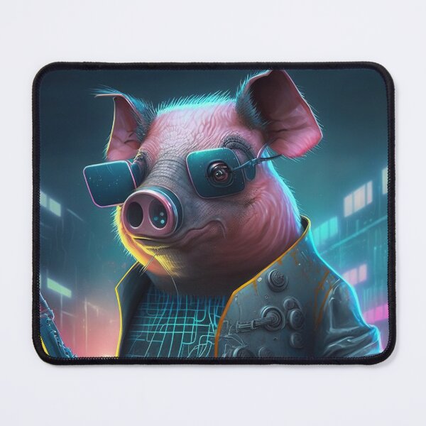 Item preview, Cyberpunk pig designed and sold by AnimalArtPhotos.