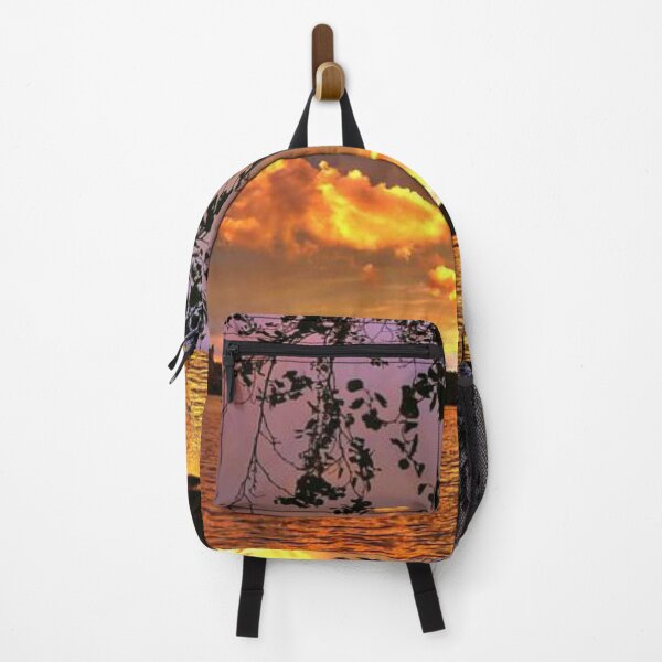 Item preview, Beautiful multicoloured sunset with clouds view from the lake designed and sold by Durgaa D.