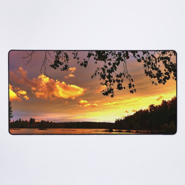 Item preview, Beautiful multicoloured sunset with clouds view from the lake  designed and sold by Durgaa D.