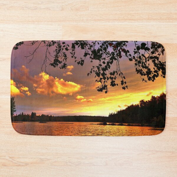 Item preview, Beautiful multicoloured sunset with clouds view from the lake  designed and sold by Durgaa D.