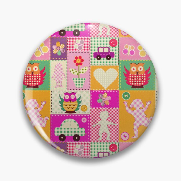 Item preview, A Patchwork Pattern for kids with childish sewed elements designed and sold by deepakrode7.