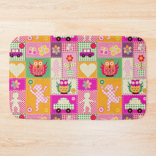 Item preview, A Patchwork Pattern for kids with childish sewed elements designed and sold by deepakrode7.