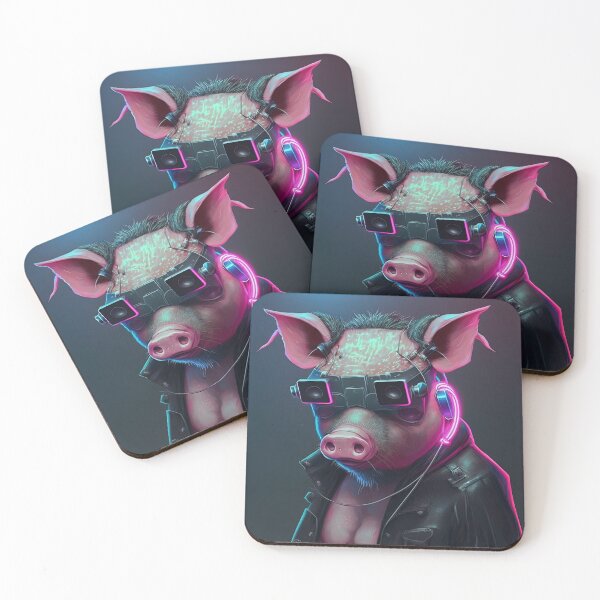 Item preview, Cyberpunk cool pig designed and sold by AnimalArtPhotos.