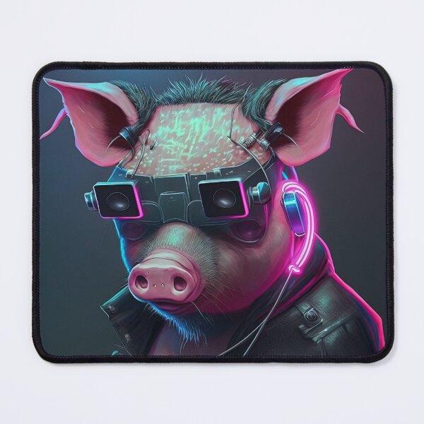 Item preview, Cyberpunk cool pig designed and sold by AnimalArtPhotos.