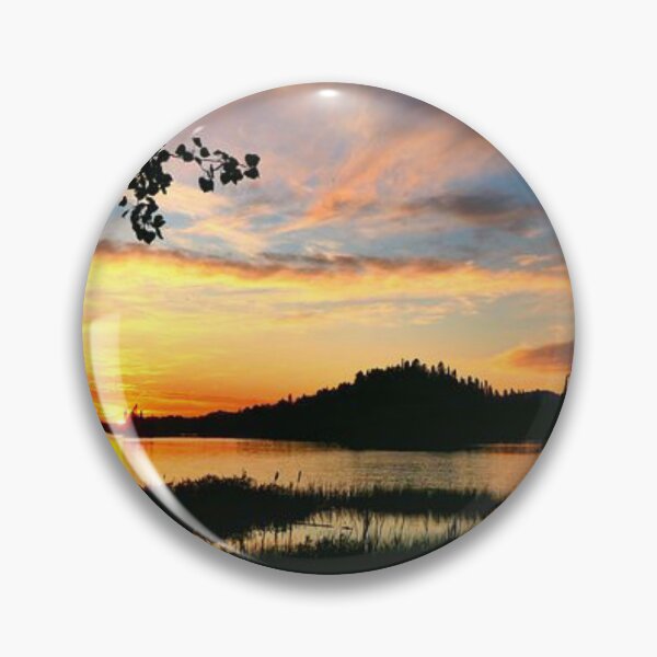 Item preview, Beautiful orange sunset with clouds view from the lake  designed and sold by Durgaa D.