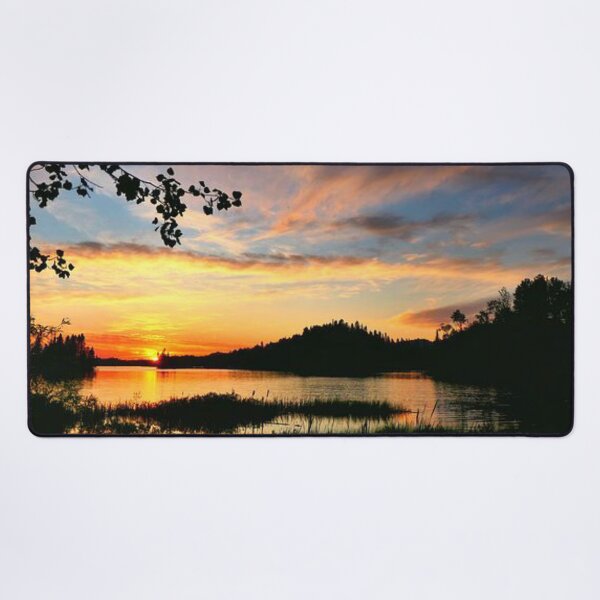 Item preview, Beautiful orange sunset with clouds view from the lake designed and sold by Durgaa D.