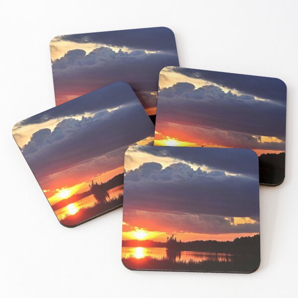Item preview, Beautiful sunset with dark clouds view from the lake  designed and sold by Durgaa D.
