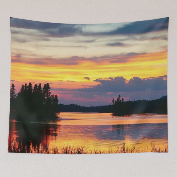 Item preview, Beautiful sunset view by the lakeside designed and sold by Durgaa D.
