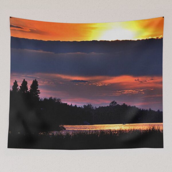 Item preview, Beautiful sunset view by the lakeside designed and sold by Durgaa D.
