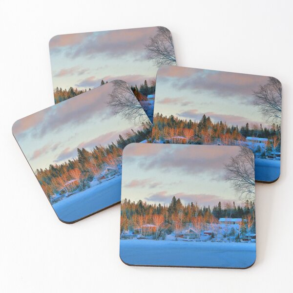 Item preview, Snowy winter day with autumn forest in the background  designed and sold by Durgaa D.