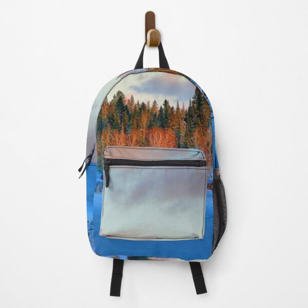 Item preview, Snowy winter day with autumn forest in the background  designed and sold by Durgaa D.