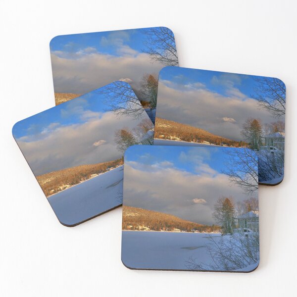 Item preview, Snowy winter day with autumn forest in the background  designed and sold by Durgaa D.