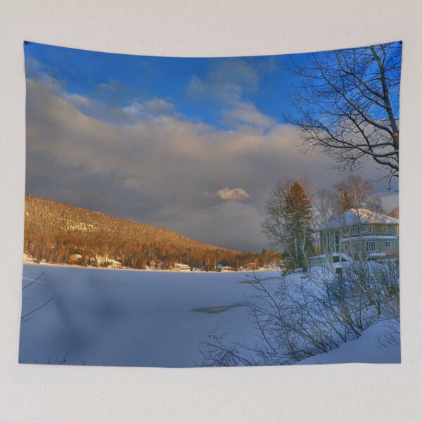 Item preview, Snowy winter day with autumn forest in the background  designed and sold by Durgaa D.