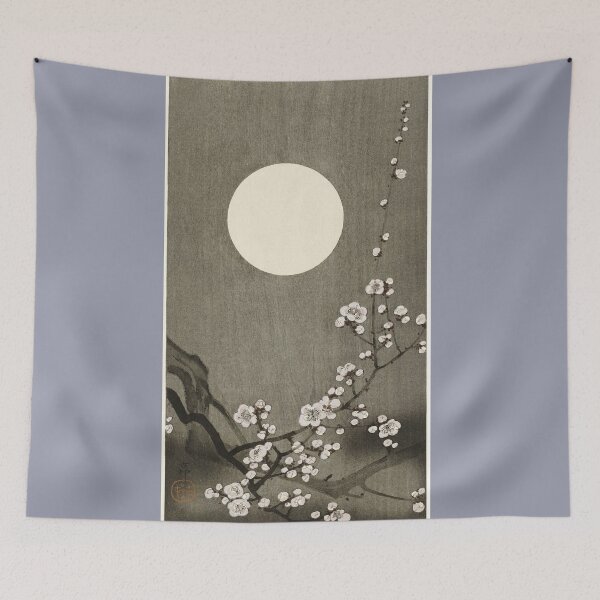 Item preview, Blooming plum blossom at full moon (1900-1936) by Ohara Koson designed and sold by CristalleLisa.