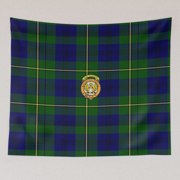 Artikelvorschau, Schottischer Tartan und Wappen von Johnston entworfen und verkauft von BagTown Clans.