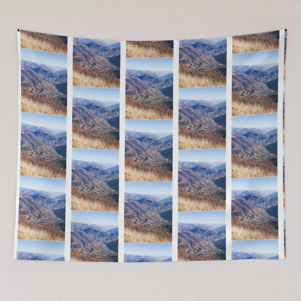 Item preview, City from Mountain Landscape Hiking Nature Premium designed and sold by ShopCaliThread.