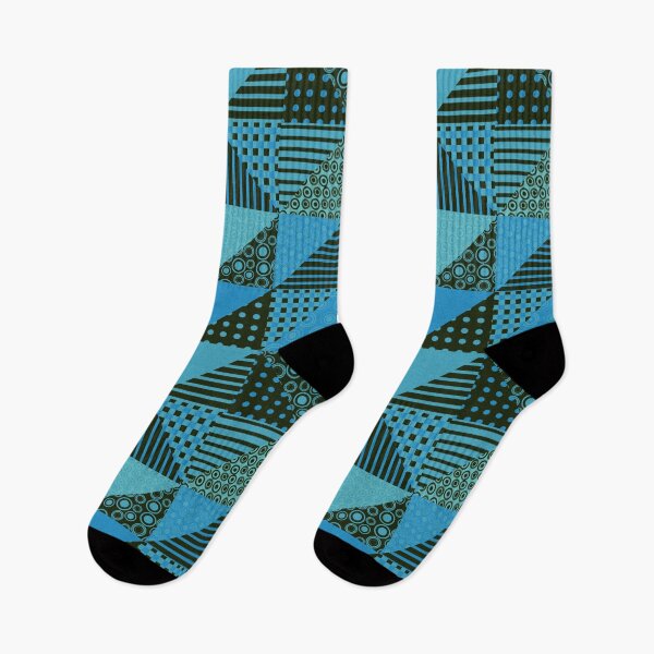 Item preview, Vintage Style Blue and Green Geometrical Patchwork Pattern designed and sold by deepakrode7.
