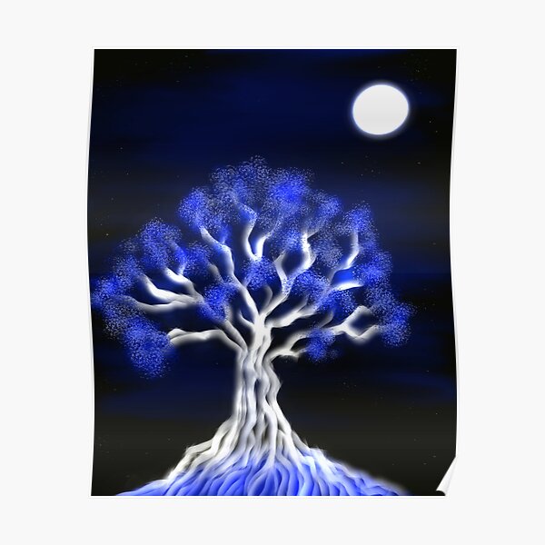 Blue Moon Tree (MKW-DA.22) Poster