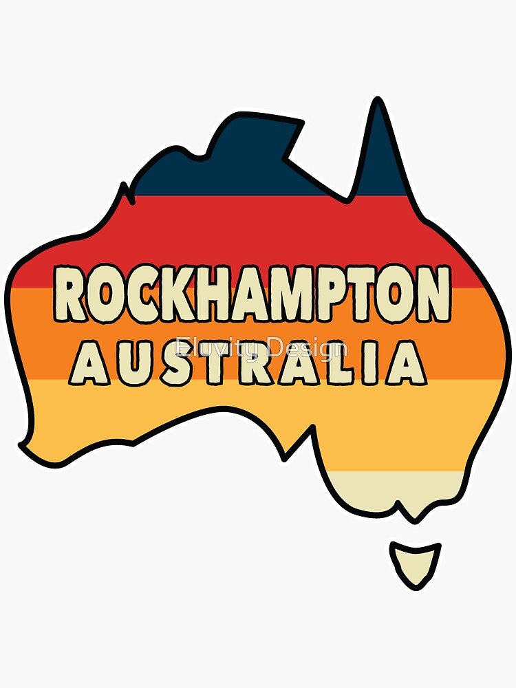 "Rockhampton Vintage Sunset City In Australia" Sticker for Sale by