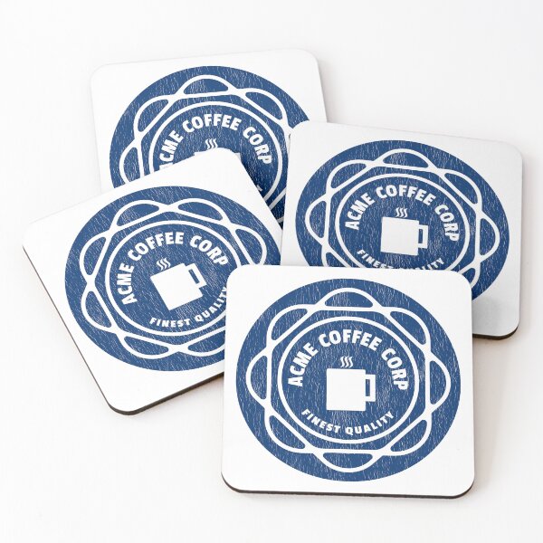 Item preview, ACME Cofee Corp Standard Distressed BLUE Logo designed and sold by lightfuze.