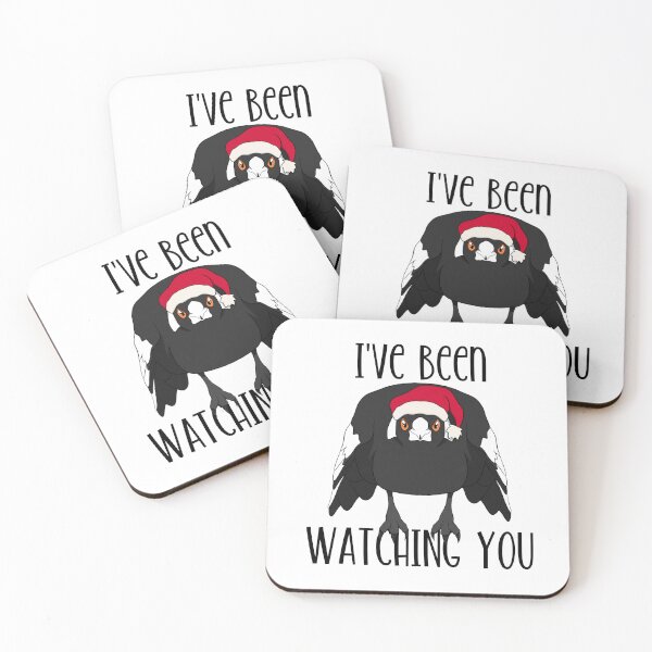 Item preview, I've been watching you magpie Christmas designed and sold by aussiemaggieluv.