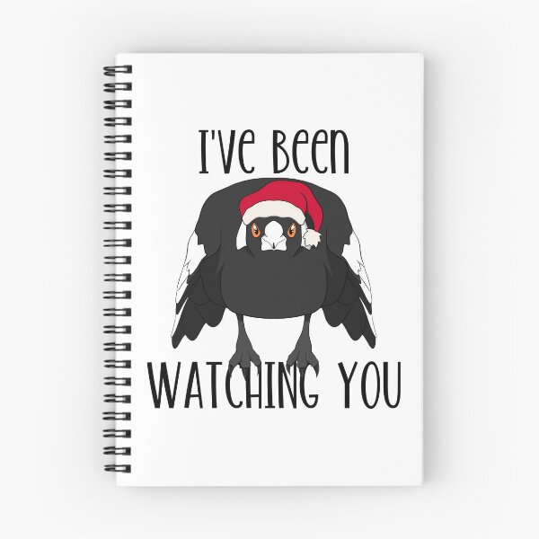 Item preview, I've been watching you magpie Christmas designed and sold by aussiemaggieluv.