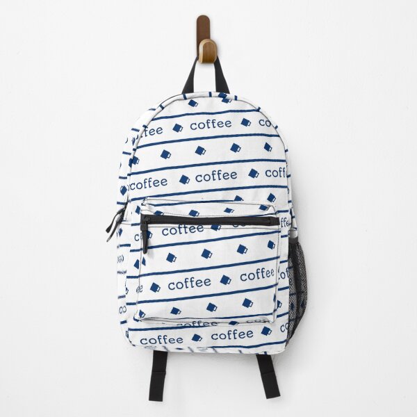Item preview, Retro Coffee Stripes Blue designed and sold by lightfuze.