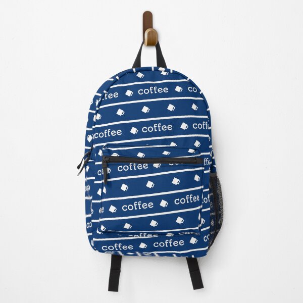 Item preview, Retro Coffee Stripes Blue 2 designed and sold by lightfuze.