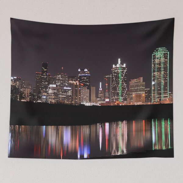 Item preview, Dallas skyline, Dallas, Texas, Dallas Nightscape, Skycrapers, Dallas Light up at night designed and sold by Nostrathomas66.