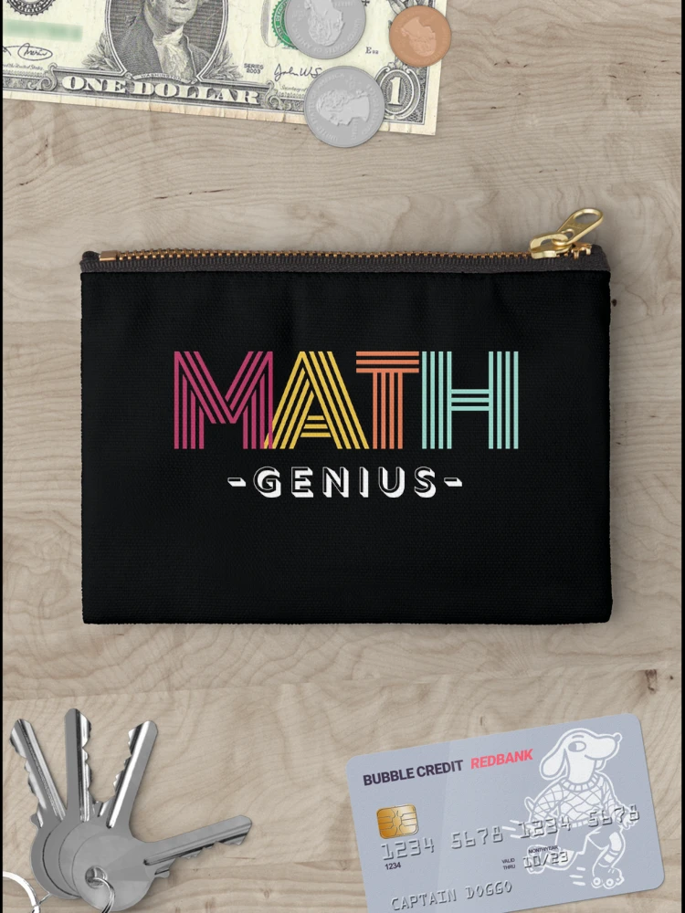 Thumbnail 3 of 4, Zipper Pouch, Math Genius designed and sold by MathVerge.