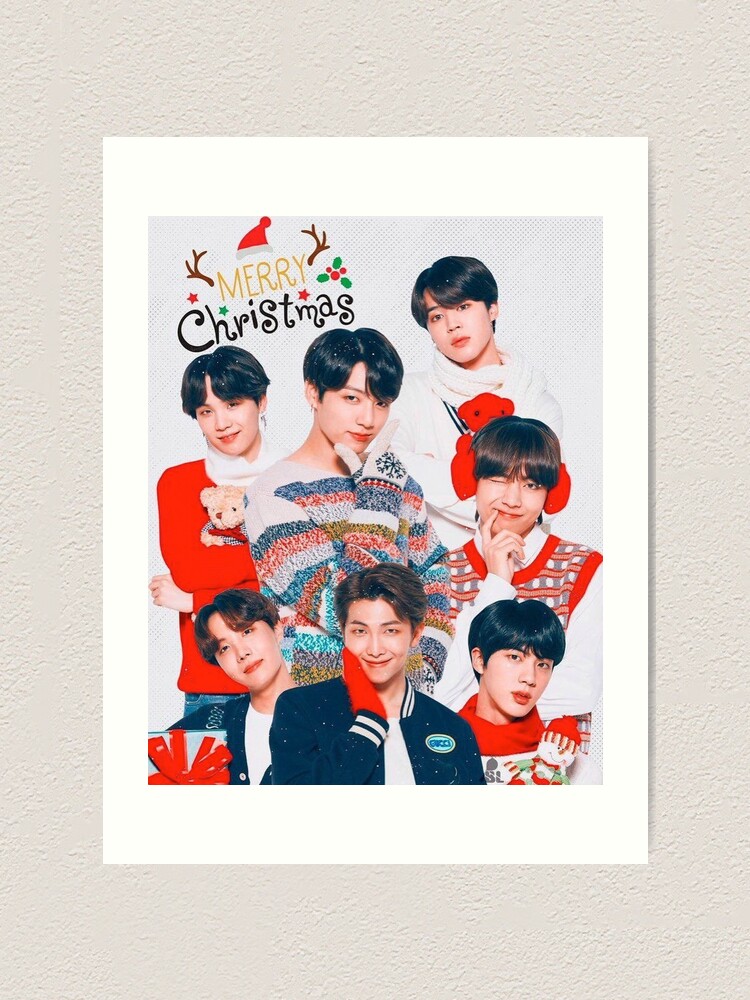 "BTS Merry Christmas XMAS KPOP tree snow korean kpop boy group