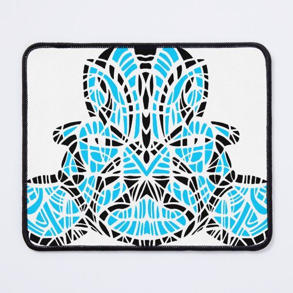 Item preview, OLMEC SHAMAN. BLUE/BLACK. WHITE BACKGROUND. designed and sold by 5hertz.