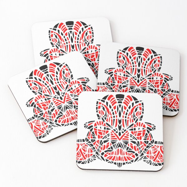 Item preview, OLMEC SHAMAN. RED/BLACK. WHITE BACKGROUND. designed and sold by 5hertz.