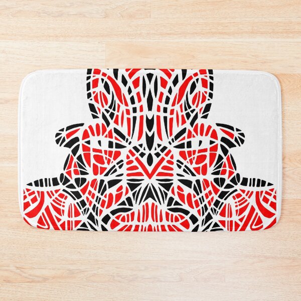 Item preview, OLMEC SHAMAN. RED/BLACK. WHITE BACKGROUND. designed and sold by 5hertz.